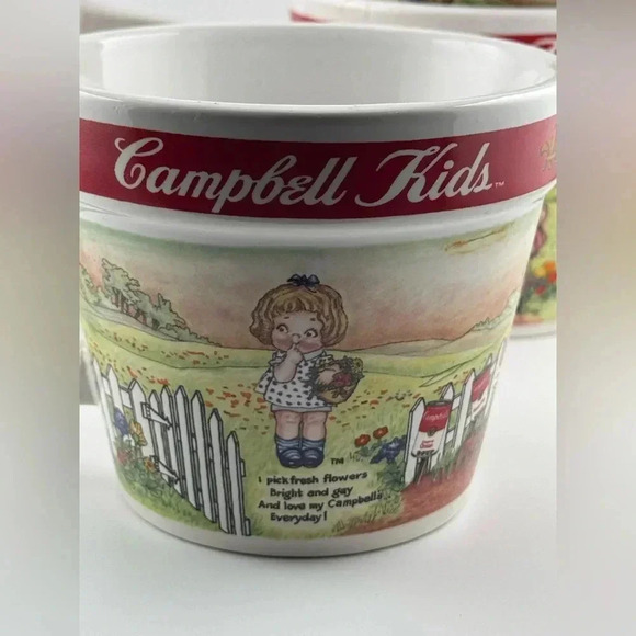 VINTAGE Campbell Soup Campbell Kids By Westwood 1998 Soup Mugs Set of 4 - Picture 11 of 11
